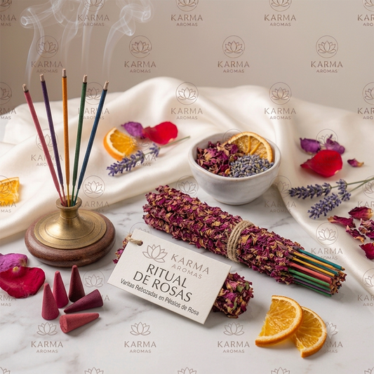 Inciensos Artesanal - Ritual de Rosas (Pack de 6 unidades)