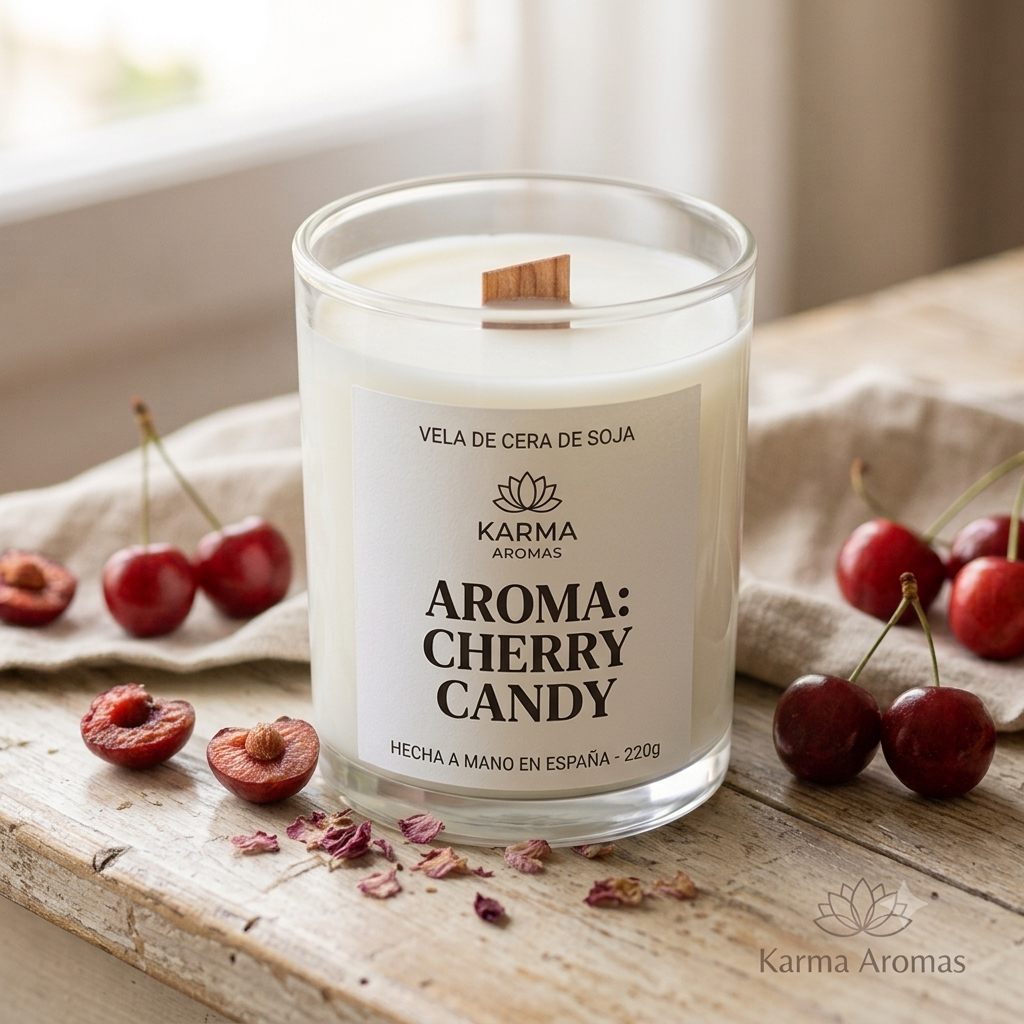 Vela Artesanal - Cherry Candy