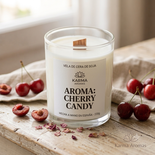Vela Artesanal - Cherry Candy