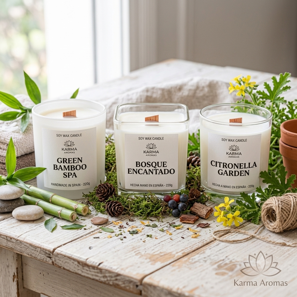Velas de Cera de Soja Artesanales – Colección Aromas